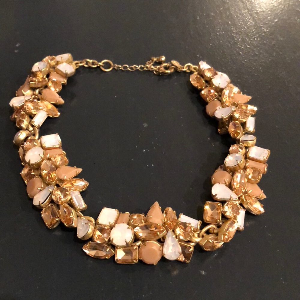 J. Crew Blush Cluster Choker Necklace